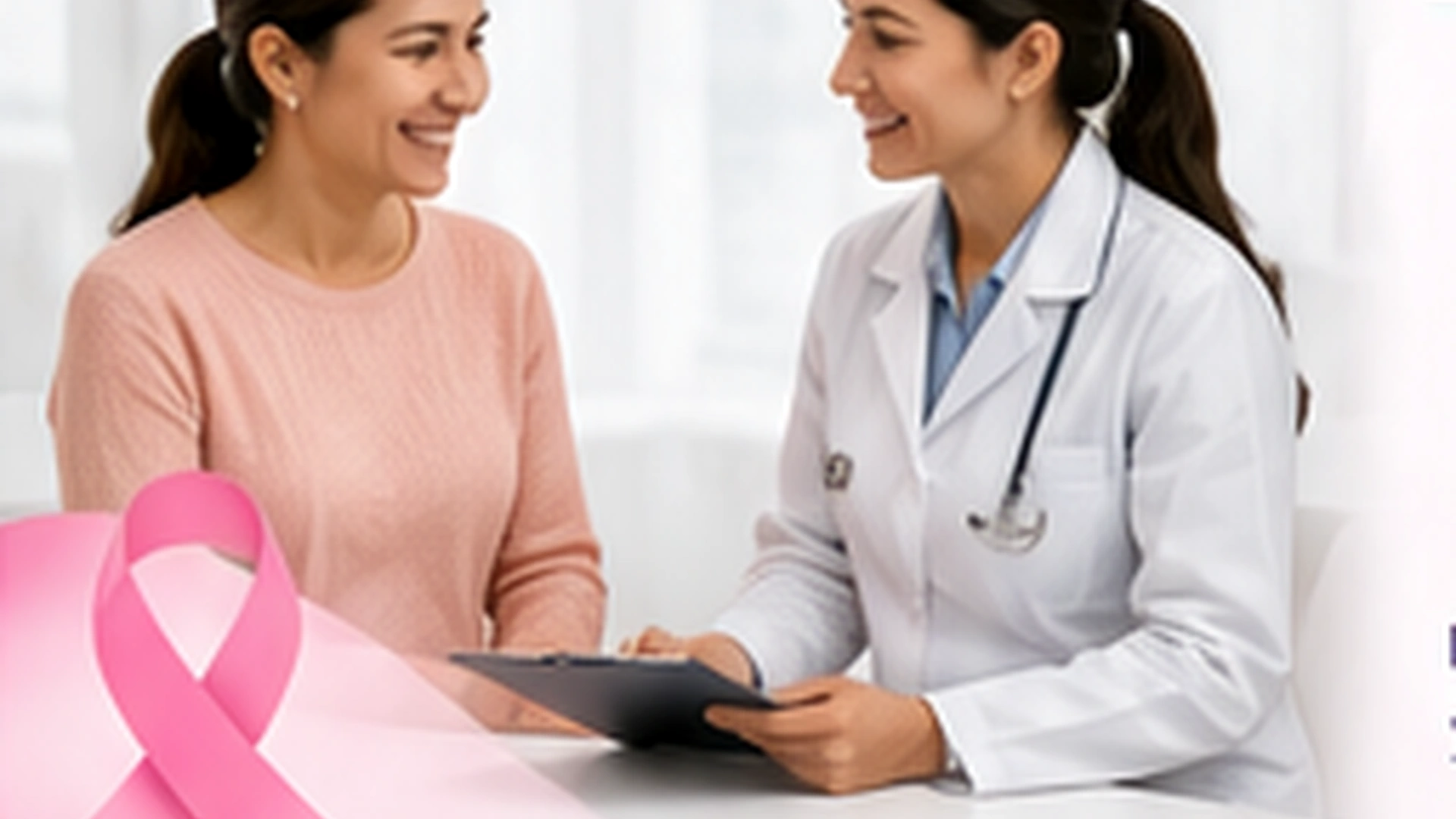 Consulta médica de prevención y orientación sobre salud mamaria